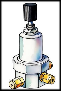 Four-in-one nitrogen / hydrogen / air switching and metering valve