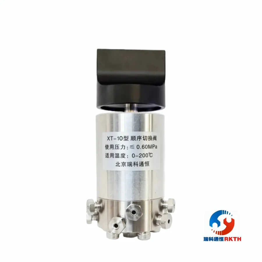 Manual sequential 10-port selector valve
