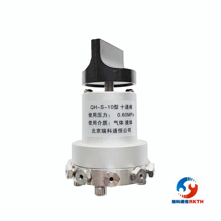 Manual 10-port switching valve