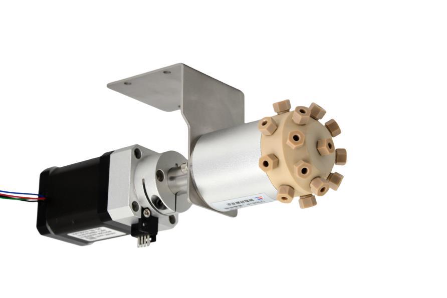 Inert electric sequential 16-port selector valve